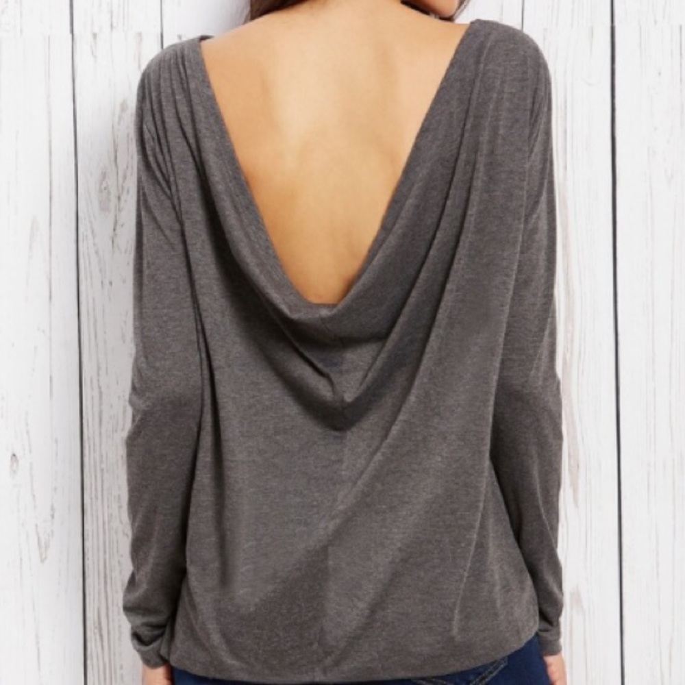 Cowl back top